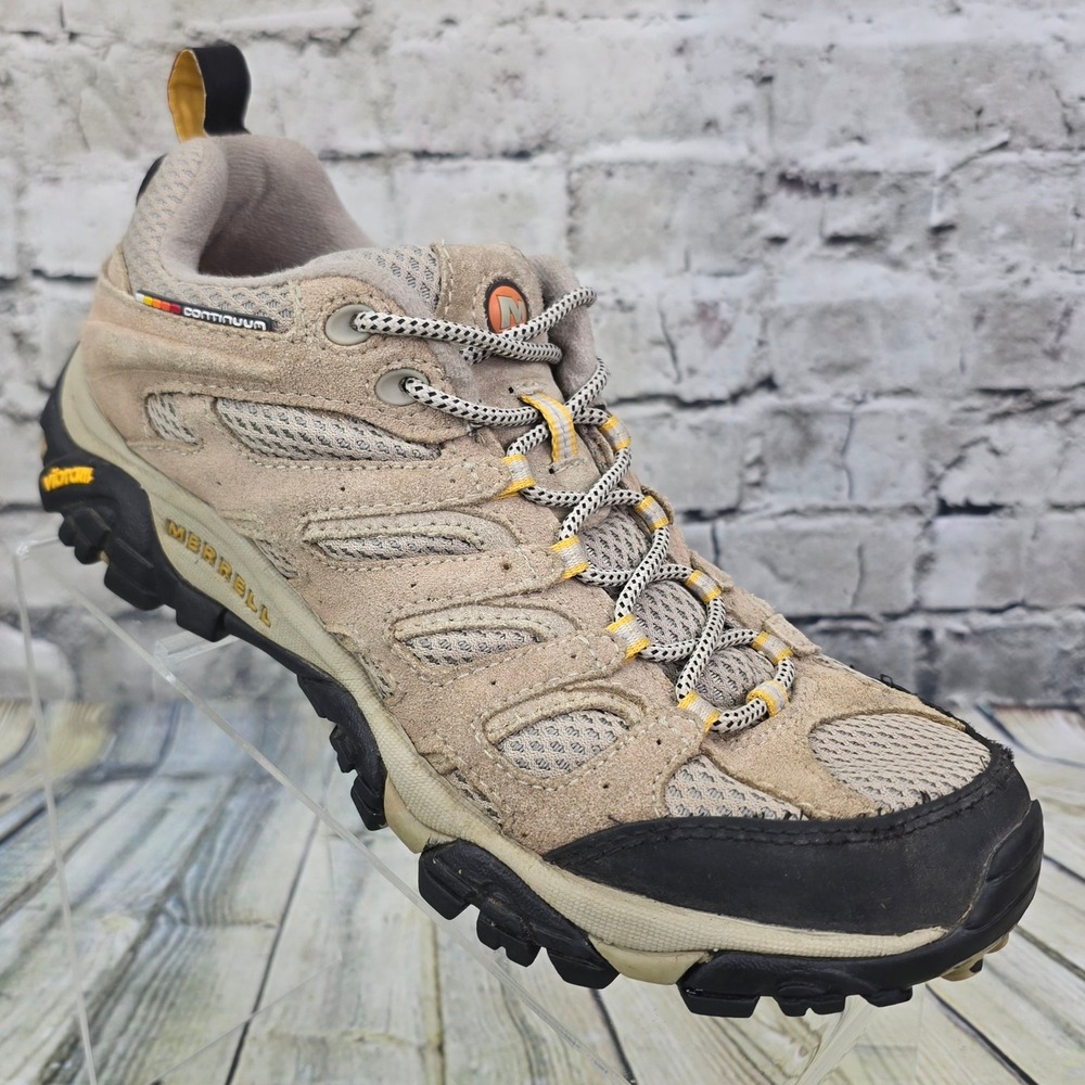 Merrell Moab Ventilator Hiking Shoes Womens 9 Taupe Suede Vibram Trail J86612